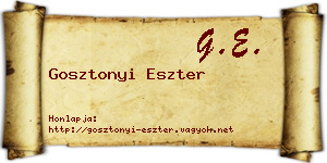 Gosztonyi Eszter névjegykártya